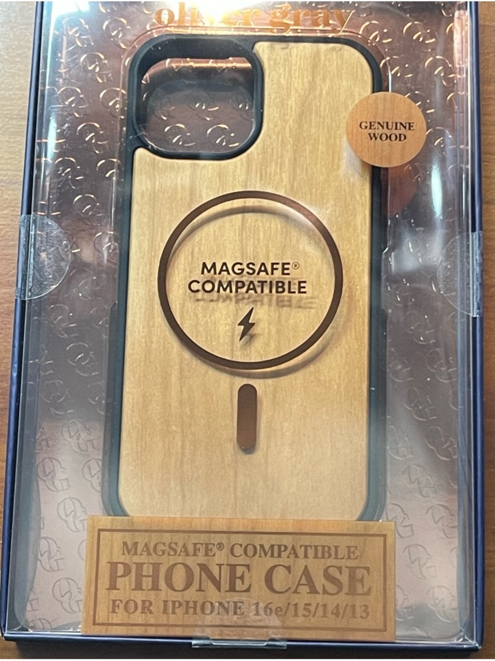 MagSafe Compatible Genuine Wood Phone Case iPhone 16e/15/14/13